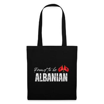 Albaner stolz, ich liebe Albanien - Stoffbeutel - Schwarz - Vorne