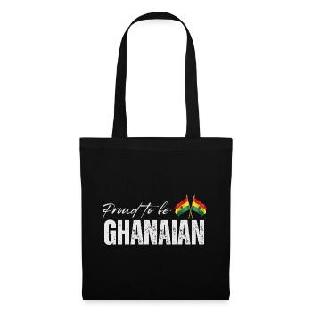 Ghanaischer Stolz, made in Ghana - Stoffbeutel - Schwarz - Vorne