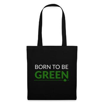 Né pour être trèfle vert - Sac en tissu - noir - Devant