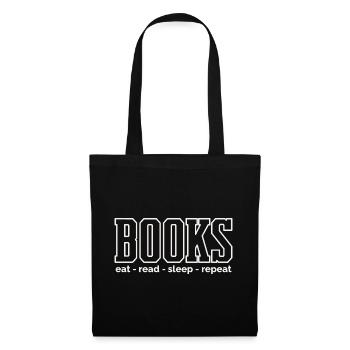 Rituels de la vie du livre : Manger, lire, dormir - Sac en tissu - noir - Devant