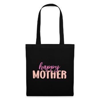 Mère heureuse - Sac en tissu - noir - Devant