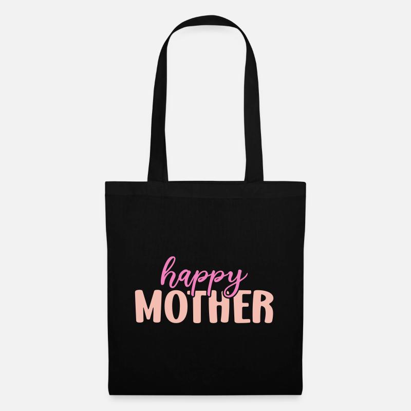 Mère heureuse - Sac en tissu - noir