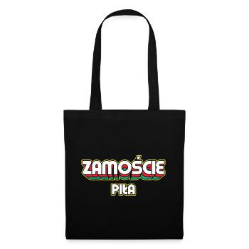 Zamość Piła. Name des Retro-Bezirks - Stoffbeutel - Schwarz - Vorne