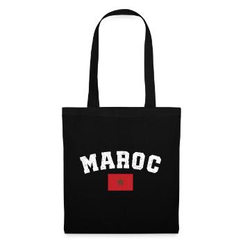 Maroc drapeau L'Équipe du Maroc - Sac en tissu - noir - Devant