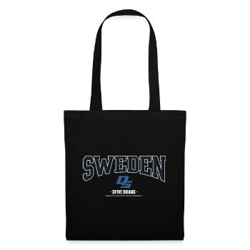 Motif bleu blason du streetwear suédois - Sac en tissu - noir - Devant