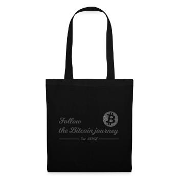 Lettrage de voyage Bitcoin - Sac en tissu - noir - Devant