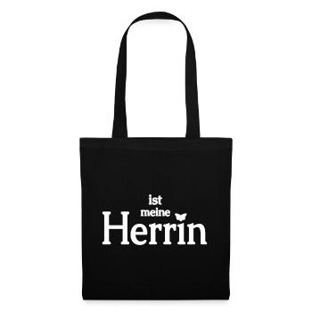 Selbstgestalen Name der Herrin - Stoffbeutel - Schwarz - Vorne