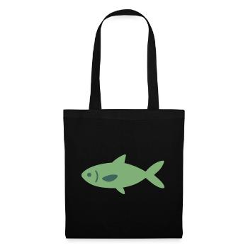 Fisch Design Geschenkidee Tierfreunde - Stoffbeutel - Schwarz - Vorne