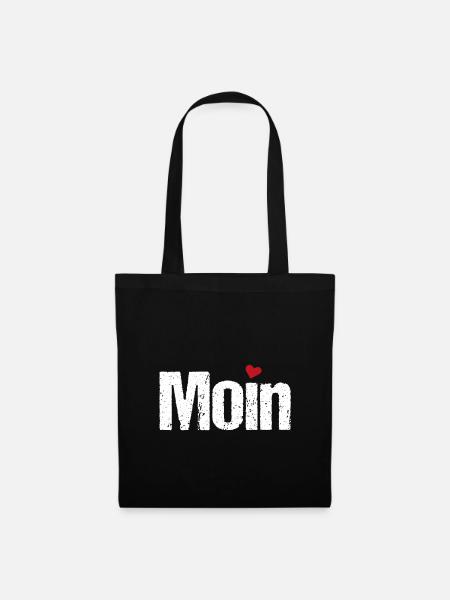 Moin Herz - Stoffbeutel - Schwarz