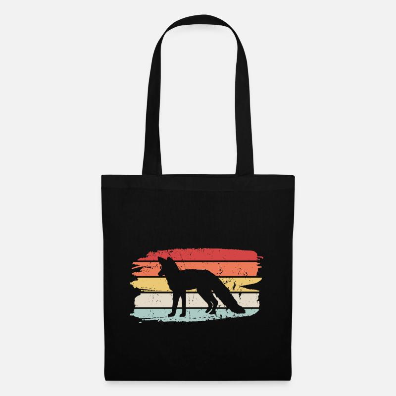 renard - Sac en tissu - noir