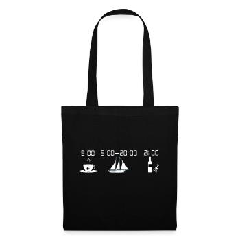 Horaire quotidien de navigation - Sac en tissu - noir - Devant
