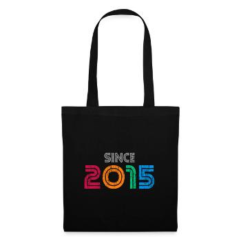 Since 2015 | Retro Colorful Birthday Year - Tote Bag - black - Front