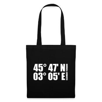 Coordonnées clermont-ferrand - Sac en tissu - noir - Devant