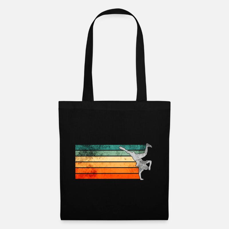 Breakdance Breakdancer Rétro - Sac en tissu - noir