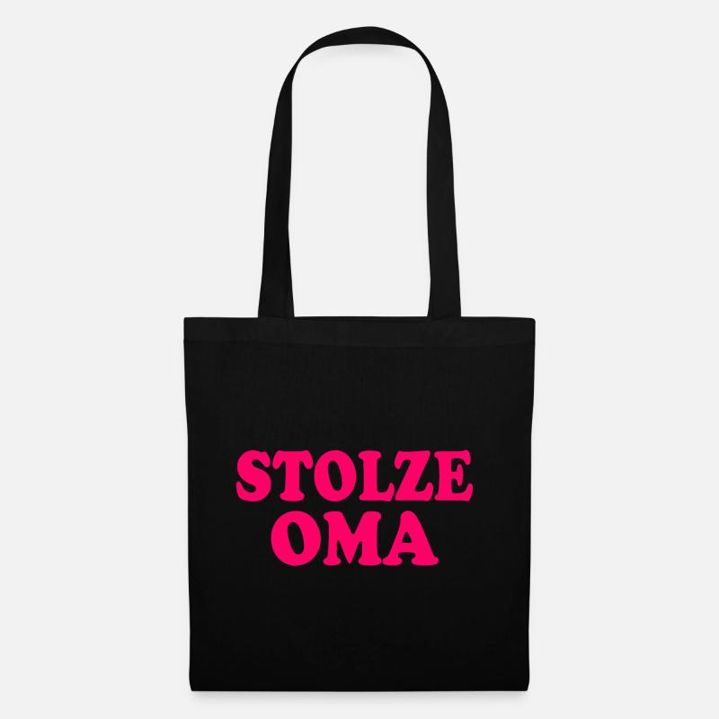 Stolze oma - Stoffbeutel - Schwarz