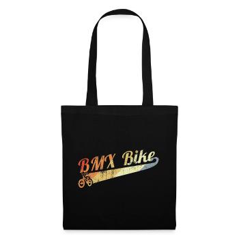 Vélo BMX vintage - Sac en tissu - noir - Devant