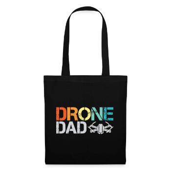 drone dad retro vintage design drone flight icon - Tote Bag - black - Front