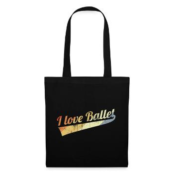 I love the ballet in a vintage look - Tote Bag - black - Front