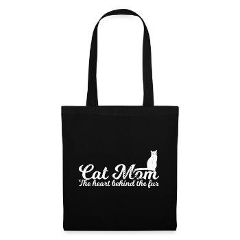 Mère chat - Sac en tissu - noir - Devant