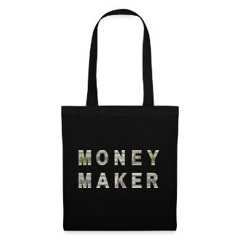 Money Maker Dollar Bill Texture Motivation - Tote Bag - black - Front