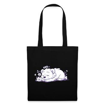 Sleeping Bear - Sticker - Tote Bag - black - Front