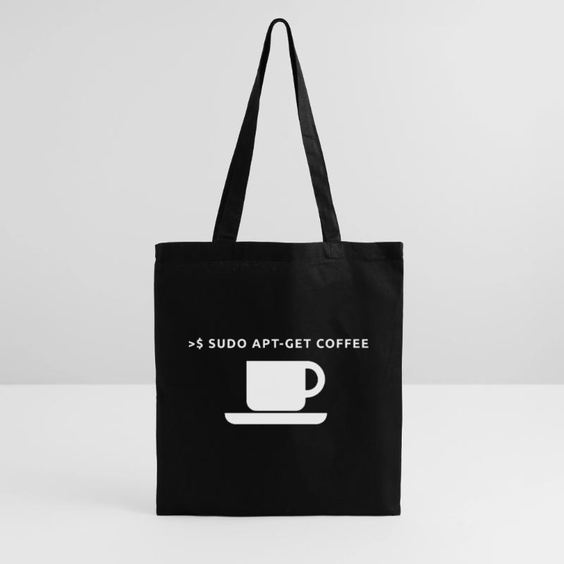 Lustiges Linux Kaffee Admin Shirt Pinguin Coder Stoffbeutel
