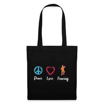 Peace Love Fencing - Tote Bag - black - Front