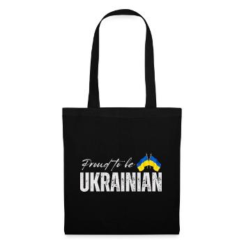 Stolzer Ukrainer, ich liebe die Ukraine - Stoffbeutel - Schwarz - Vorne