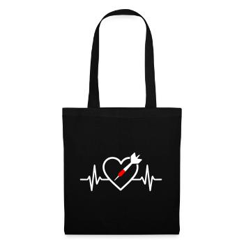 Heart Darts – Passion Precision - Tote Bag - black - Front