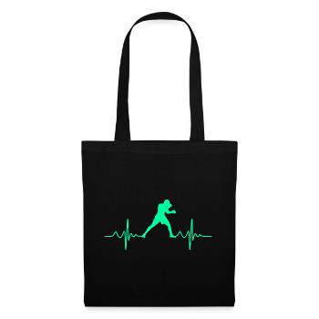 Boxe Boxe Heartbeat - Sac en tissu - noir - Devant