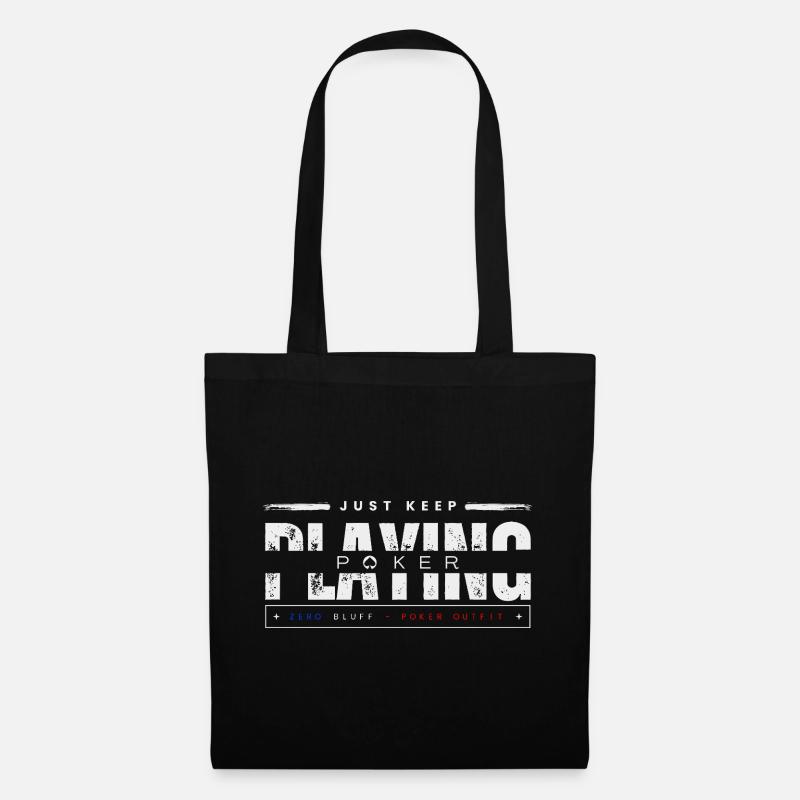 keep playing poker-blanc - Sac en tissu - noir