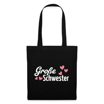 große Schwester - Tote Bag - black - Front