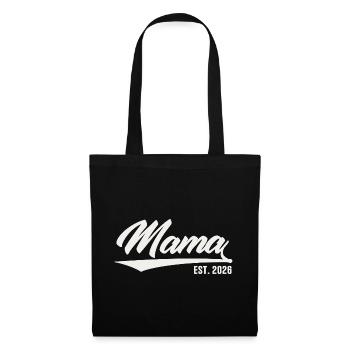 Mama 2026 Vintage Mama est 2026 - Stoffbeutel - Schwarz - Vorne