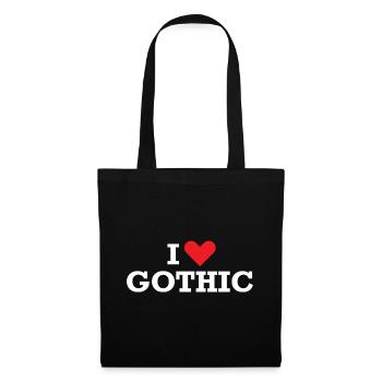 Ich liebe Gothic - Stoffbeutel - Schwarz - Vorne