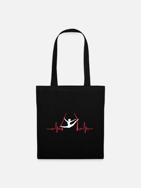Aerial Silk In A Heartbeat Shirt - Tote Bag - black