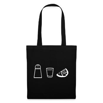 Tequila Salt Lemon Alcohol Gift Shot Party - Tote Bag - black - Front