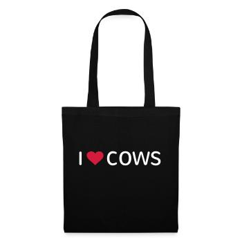 I love cows cow farm farmer farmer - Tote Bag - black - Front