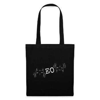 Meow Miau Middle Finger Cat Drôle Homme Femme Fun - Sac en tissu - noir - Devant
