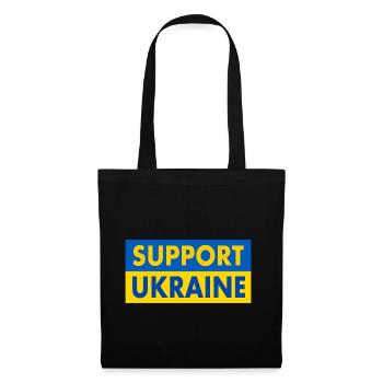 Support ukraine - Stoffbeutel - Schwarz - Vorne