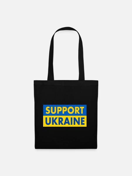 Support ukraine - Stoffbeutel - Schwarz