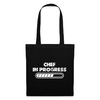 Chef en cours Cuisinier Restaurant Amateurs de cuisine - Sac en tissu - noir - Devant