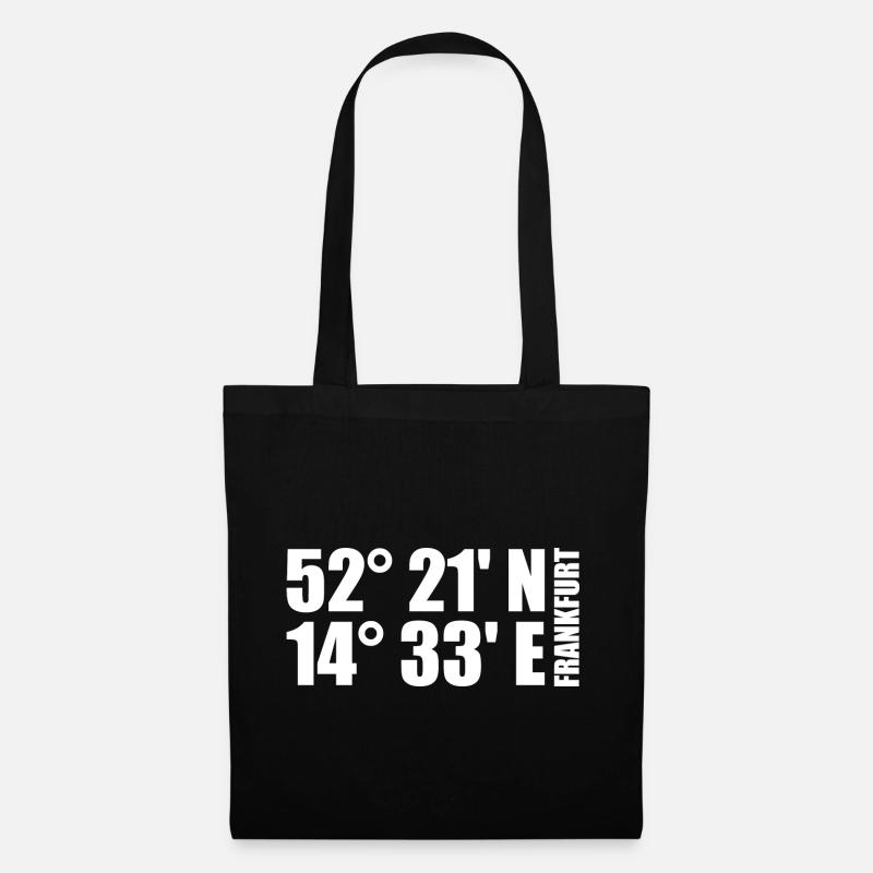 Frankfurt (Oder) Koordinaten - Stoffbeutel - Schwarz