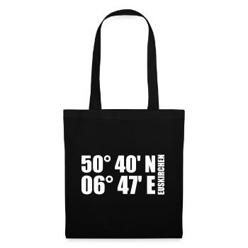 Coordonnées d’Euskirchen - Sac en tissu - noir - Devant
