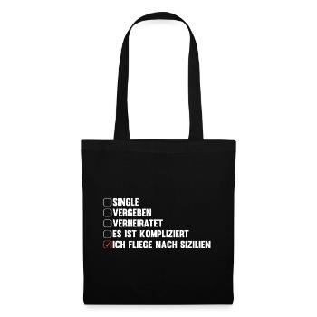 Sizilianer Sizilianisch Sizilien - Stoffbeutel - Schwarz - Vorne