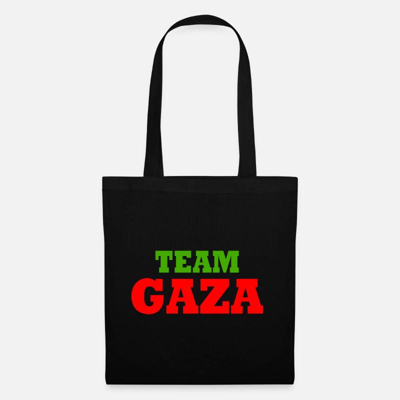 Team gaza - Stoffbeutel - Schwarz