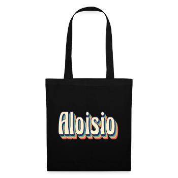 Vintage Retro Aloisio T-Shirt Geschenk T-Shirt - Stoffbeutel - Schwarz - Vorne