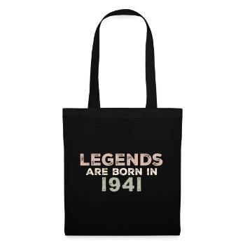 Légendes 1941 Vintage rétro anniversaire Original - Sac en tissu - noir - Devant