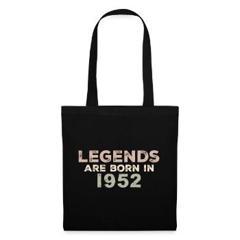 Legenden 1952 Jahrgang Retro Geburtstag Original - Stoffbeutel - Schwarz - Vorne