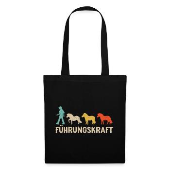 Shetland Pony Führungskraft Pferde Reitsport - Stoffbeutel - Schwarz - Vorne