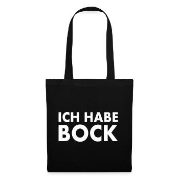 Ich habe bock - Stoffbeutel - Schwarz - Vorne